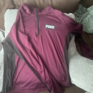 Women’s PINK quarter zip running jacket